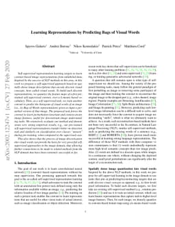 Learning Representations by Predicting Bags of Visual Words