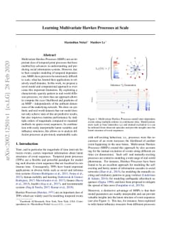 Learning Multivariate Hawkes Processes at Scale