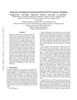 Temporal Convolutional Attention-based Network For Sequence Modeling