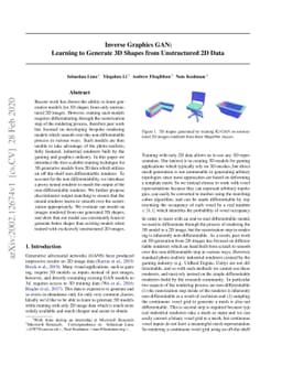 Inverse Graphics GAN: Learning to Generate 3D Shapes from Unstructured
  2D Data