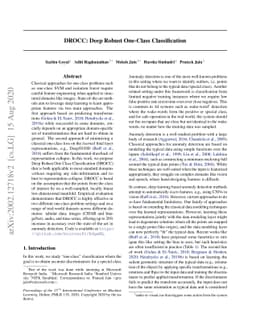 DROCC: Deep Robust One-Class Classification