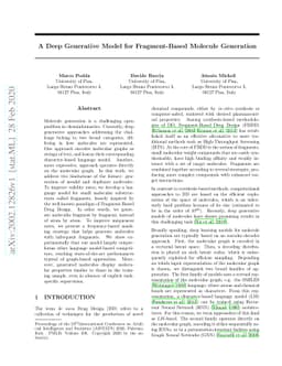 A Deep Generative Model for Fragment-Based Molecule Generation