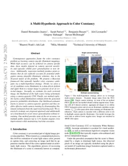 A Multi-Hypothesis Approach to Color Constancy
