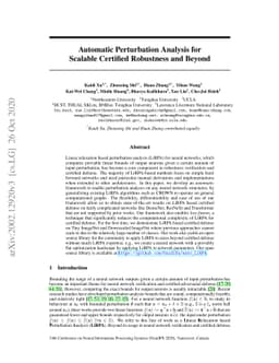 Automatic Perturbation Analysis for Scalable Certified Robustness and
  Beyond