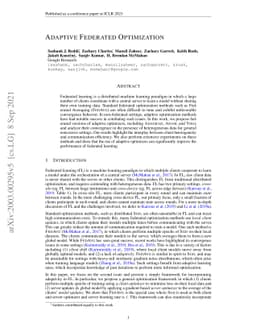 Adaptive Federated Optimization