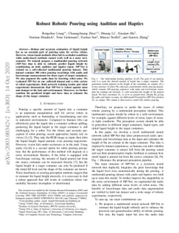 Robust Robotic Pouring using Audition and Haptics