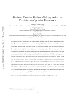 Decision Trees for Decision-Making under the Predict-then-Optimize
  Framework