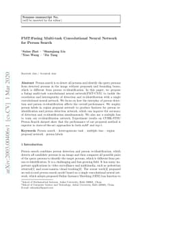 FMT:Fusing Multi-task Convolutional Neural Network for Person Search