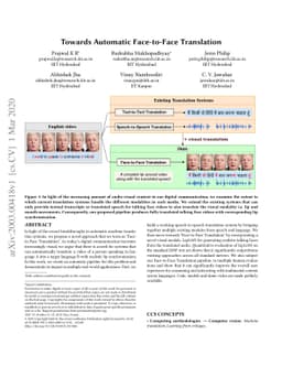 Towards Automatic Face-to-Face Translation