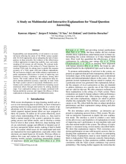 A Study on Multimodal and Interactive Explanations for Visual Question
  Answering