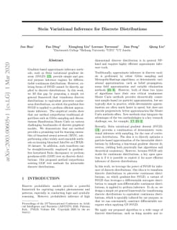 Stein Variational Inference for Discrete Distributions