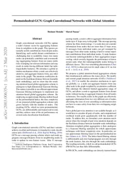 Permutohedral-GCN: Graph Convolutional Networks with Global Attention