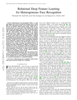 Relational Deep Feature Learning for Heterogeneous Face Recognition