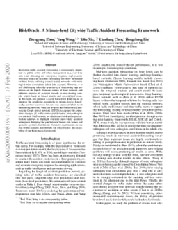 RiskOracle: A Minute-level Citywide Traffic Accident Forecasting
  Framework