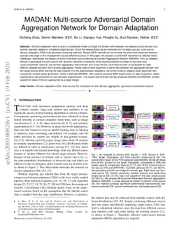 MADAN: Multi-source Adversarial Domain Aggregation Network for Domain
  Adaptation