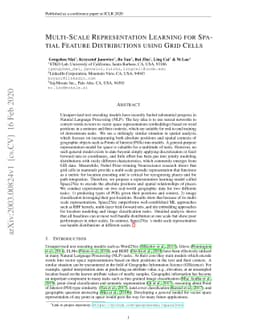 Multi-Scale Representation Learning for Spatial Feature Distributions
  using Grid Cells