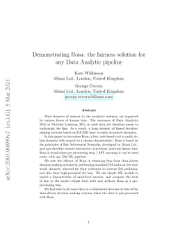 Demonstrating Rosa: the fairness solution for any Data Analytic pipeline