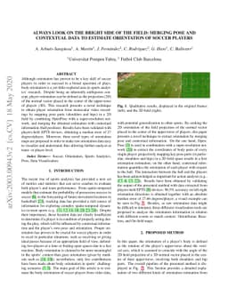 Always Look on the Bright Side of the Field: Merging Pose and Contextual
  Data to Estimate Orientation of Soccer Players