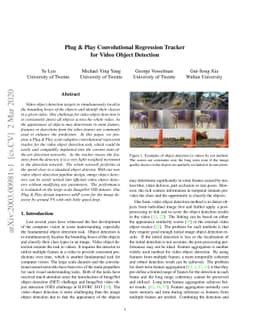 Plug & Play Convolutional Regression Tracker for Video Object Detection