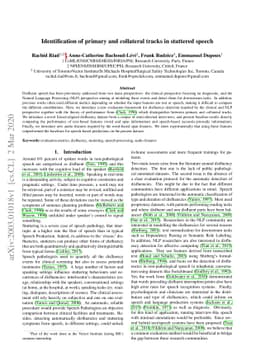 Identification of primary and collateral tracks in stuttered speech
