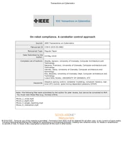 On robot compliance. A cerebellar control approach
