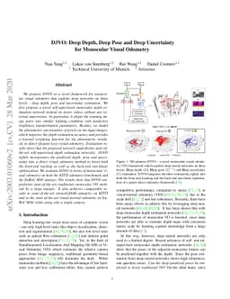 D3VO: Deep Depth, Deep Pose and Deep Uncertainty for Monocular Visual
  Odometry