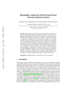 Reachability Analysis for Feed-Forward Neural Networks using Face
  Lattices