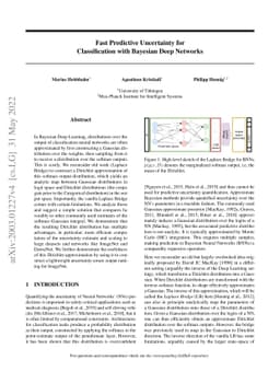 Fast Predictive Uncertainty for Classification with Bayesian Deep
  Networks