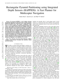 Rectangular Pyramid Partitioning using Integrated Depth Sensors
  (RAPPIDS): A Fast Planner for Multicopter Navigation