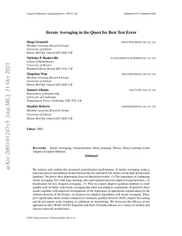 Iterative Averaging in the Quest for Best Test Error