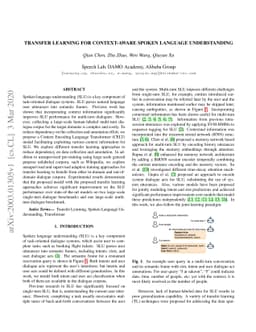 Transfer Learning for Context-Aware Spoken Language Understanding