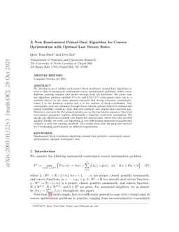 A New Randomized Primal-Dual Algorithm for Convex Optimization with
  Optimal Last Iterate Rates
