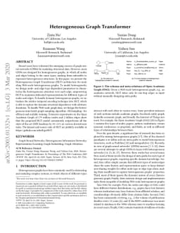 Heterogeneous Graph Transformer