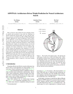ADWPNAS: Architecture-Driven Weight Prediction for Neural Architecture
  Search