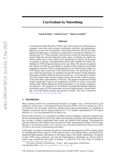Curriculum By Smoothing