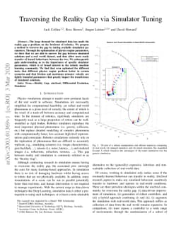 Traversing the Reality Gap via Simulator Tuning