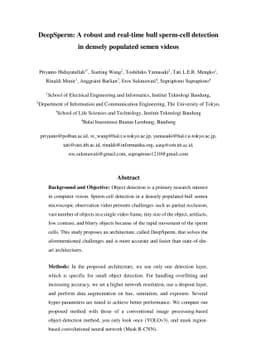 DeepSperm: A robust and real-time bull sperm-cell detection in densely
  populated semen videos