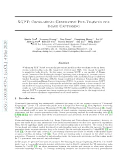 XGPT: Cross-modal Generative Pre-Training for Image Captioning