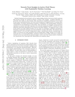 Towards Novel Insights in Lattice Field Theory with Explainable Machine
  Learning