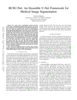 BUSU-Net: An Ensemble U-Net Framework for Medical Image Segmentation