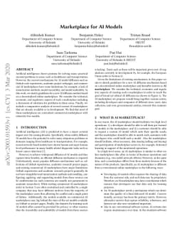 Marketplace for AI Models