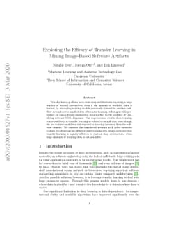 Exploring the Efficacy of Transfer Learning in Mining Image-Based
  Software Artifacts