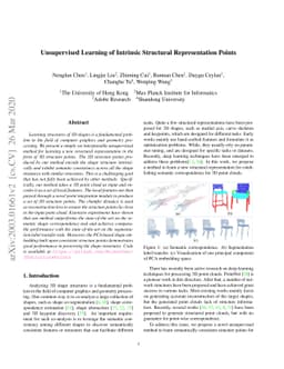 Unsupervised Learning of Intrinsic Structural Representation Points