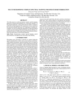 Multi-Microphone Complex Spectral Mapping for Speech Dereverberation