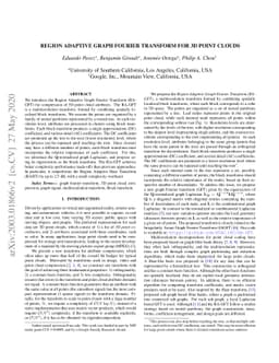 Region adaptive graph fourier transform for 3d point clouds