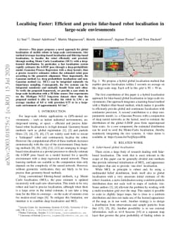 Localising Faster: Efficient and precise lidar-based robot localisation
  in large-scale environments