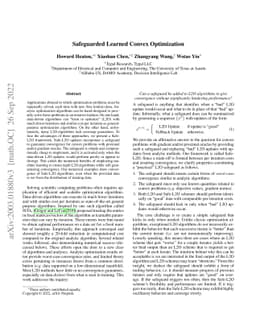 Safeguarded Learned Convex Optimization