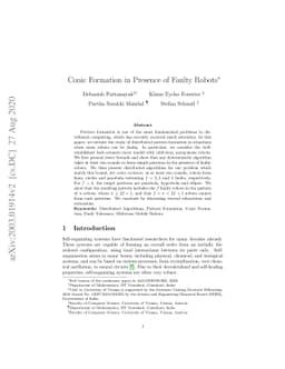 Conic Formation in Presence of Faulty Robots