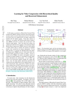 Learning for Video Compression with Hierarchical Quality and Recurrent
  Enhancement