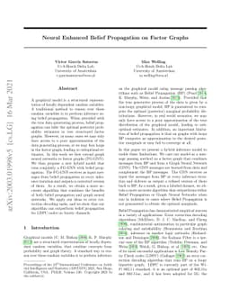 Neural Enhanced Belief Propagation on Factor Graphs